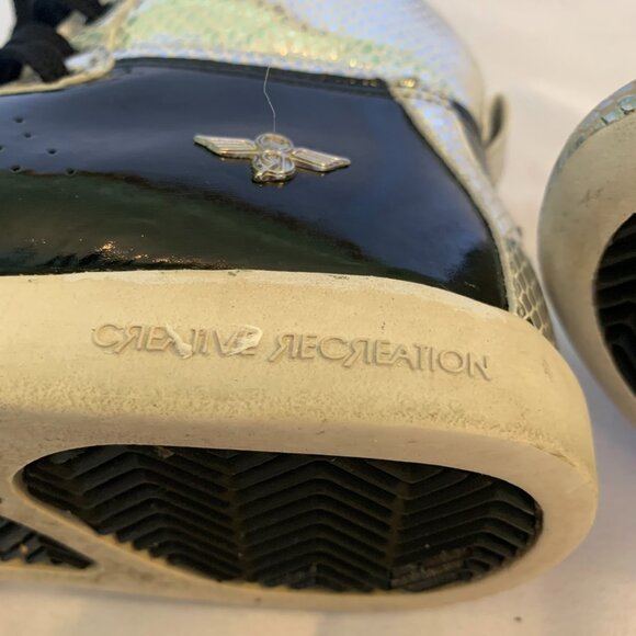 Creative Recreation Stylish Silver and Black Size 7 Hi Top Sneakers - Picture 11 of 11